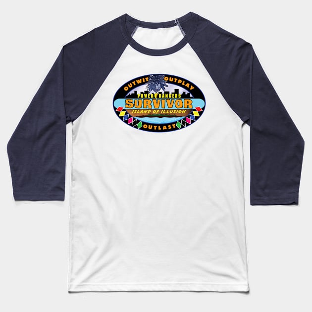 Power Rangers Survivor - Island of Illusion Baseball T-Shirt by Ranger Command Power Hour